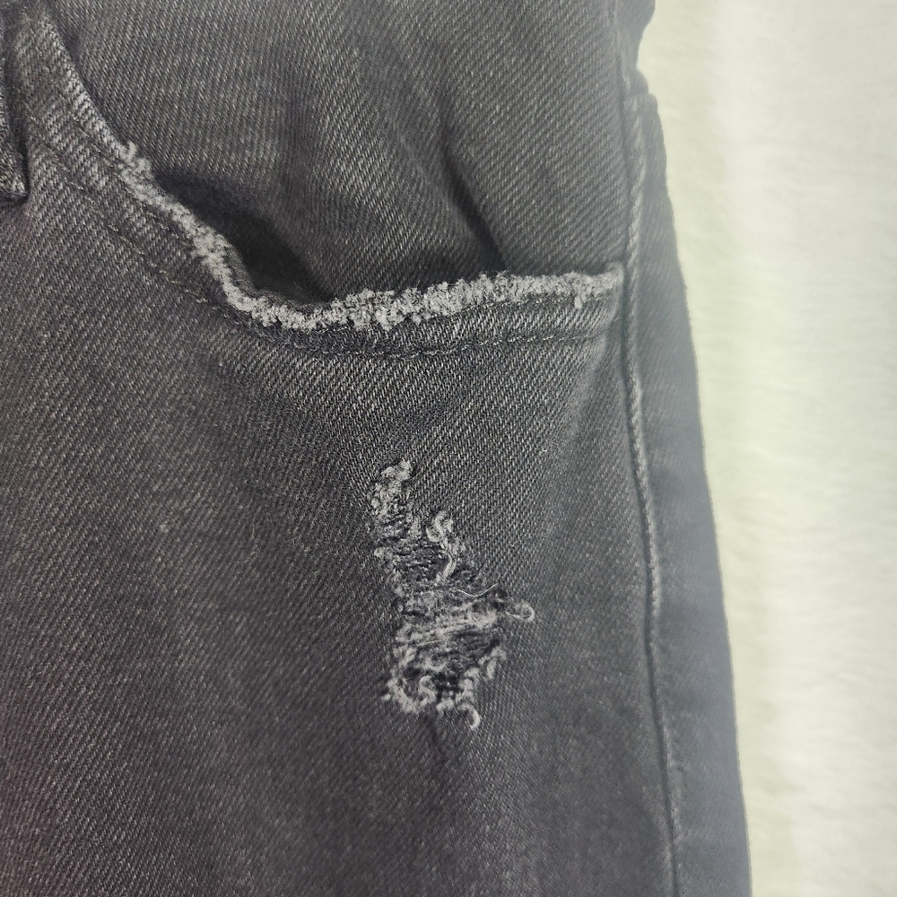 SO distressed denim black mom jeans straight jean - Picture 4 of 8